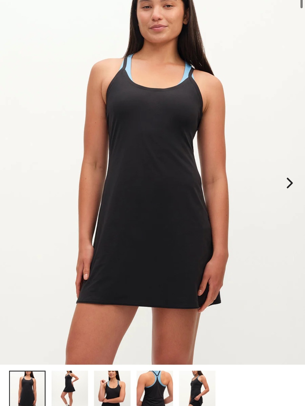 Outdoor Voices Black Racerback Athletic Dress